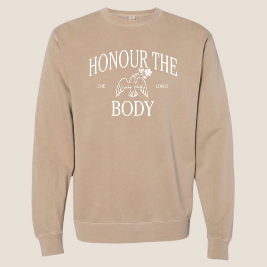 Honour the Body Crewneck, Tan