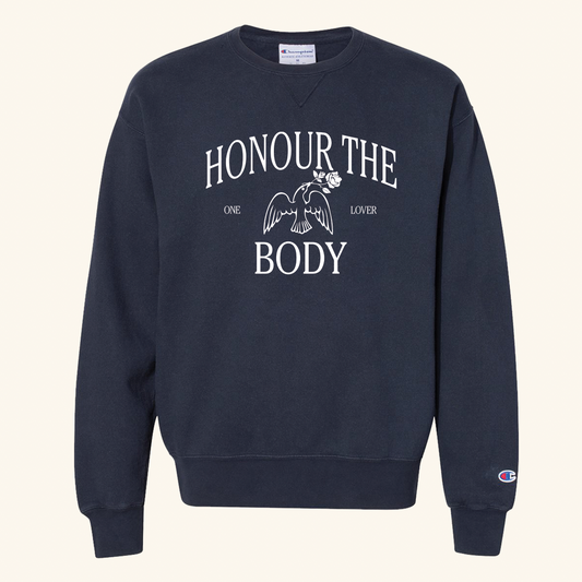 Honour the Body Crewneck, Navy